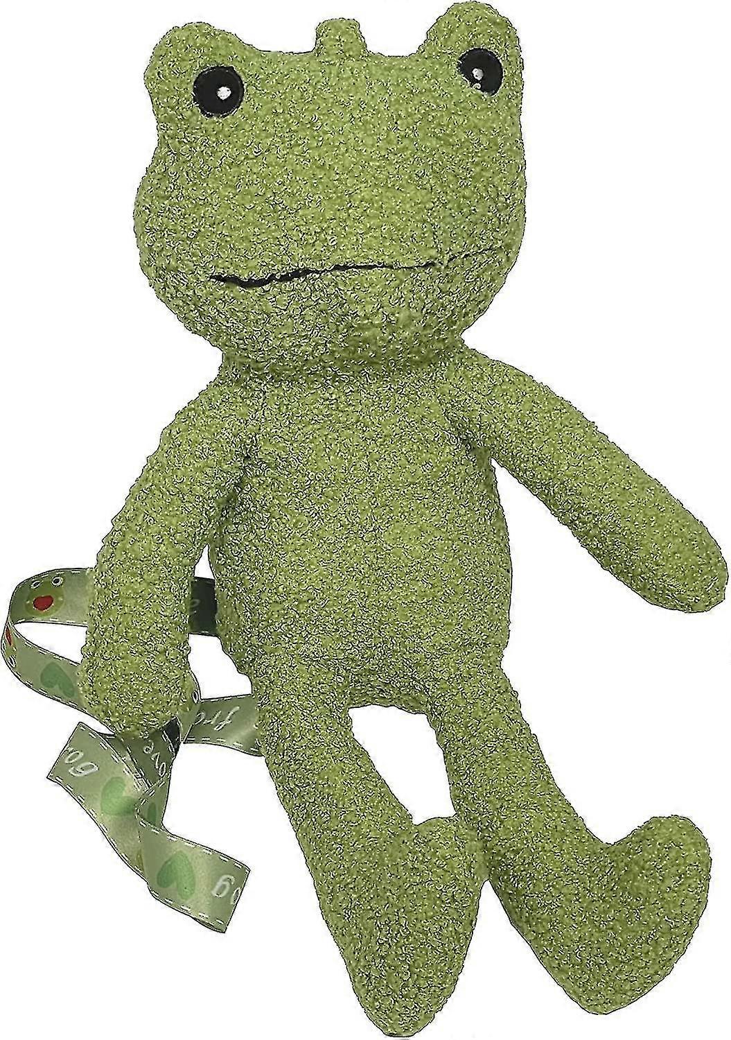 لطيف الضفدع أفخم حقيبة كروسبودي لينة الضفدع المحشوة حقيبة دمية الجدة الضفدع محفظة هدايا للنساء الأولاد البنات Chumian