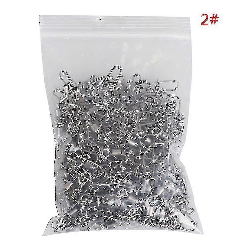 200pcs נירוסטה מתגלגל מסתובב נחמד לפתות הצמדה מחבר דיג מסתובב הצמדה Shytmv