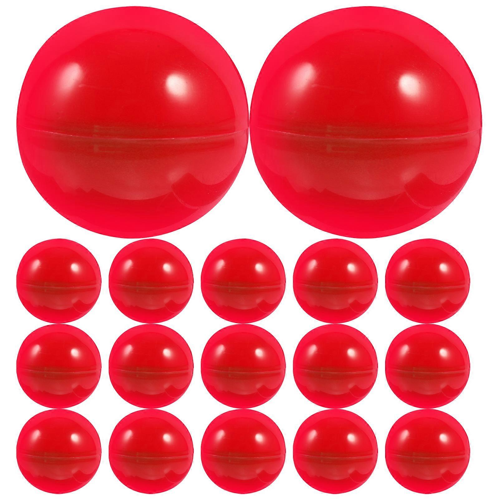 50pcs Activity Lottery Balls Small Funny Colorful Activity Hollow Balls for Game Party (40mm Diameter Red)