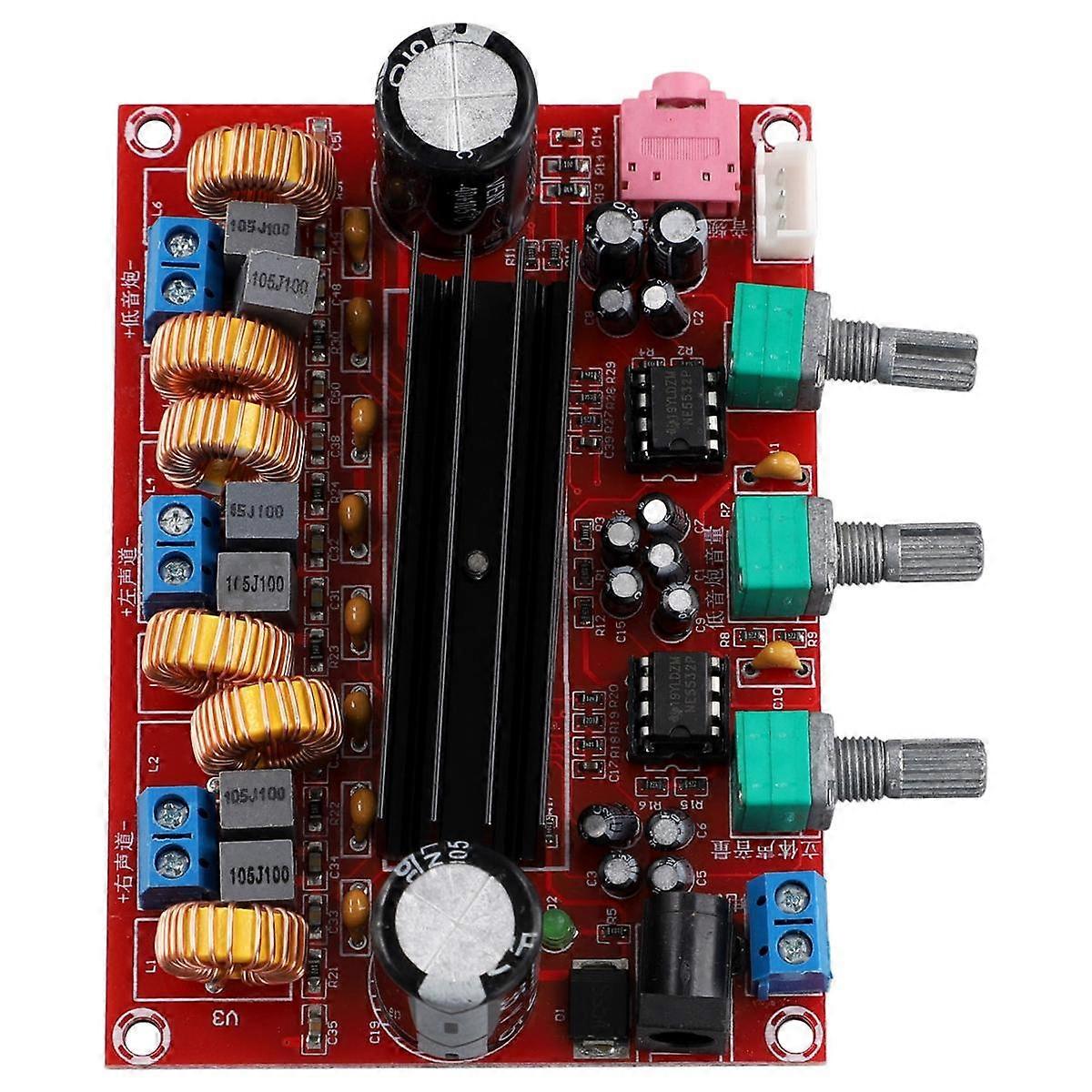 XH-M139 Audio Amplifier Board 2x50W+100W 2.1 Channel Amplifier Modules DC 12-24V for Audio System D