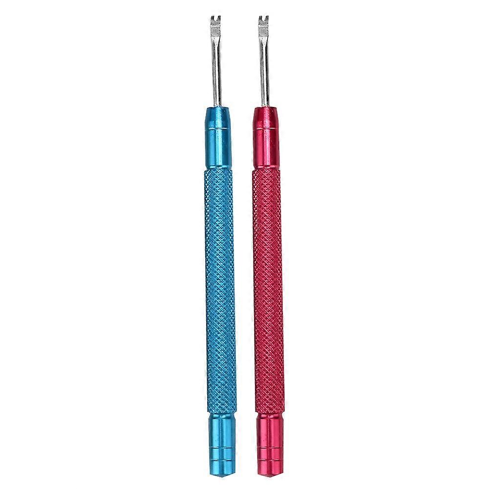 2pcs Watch Hands Lever Watch Needle Lifting Removing Watch Repair Accessory (Red Blue)