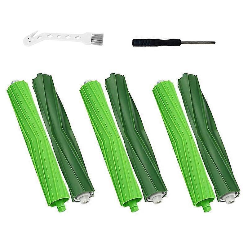 Dual Multi-Surface Rubber Brushes 3 Set Roller Brushes For Irobot Roomba I7 I7+ I3 I3+ I4 I6 I6+ I8 I8+/Plus E5 E6 E7