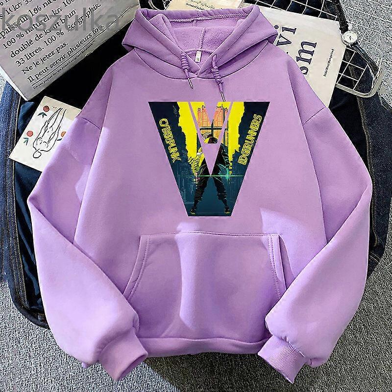 2022 New Cyberpunk: Sudadera con capucha con estampado de Edge Runner David Around Fleece