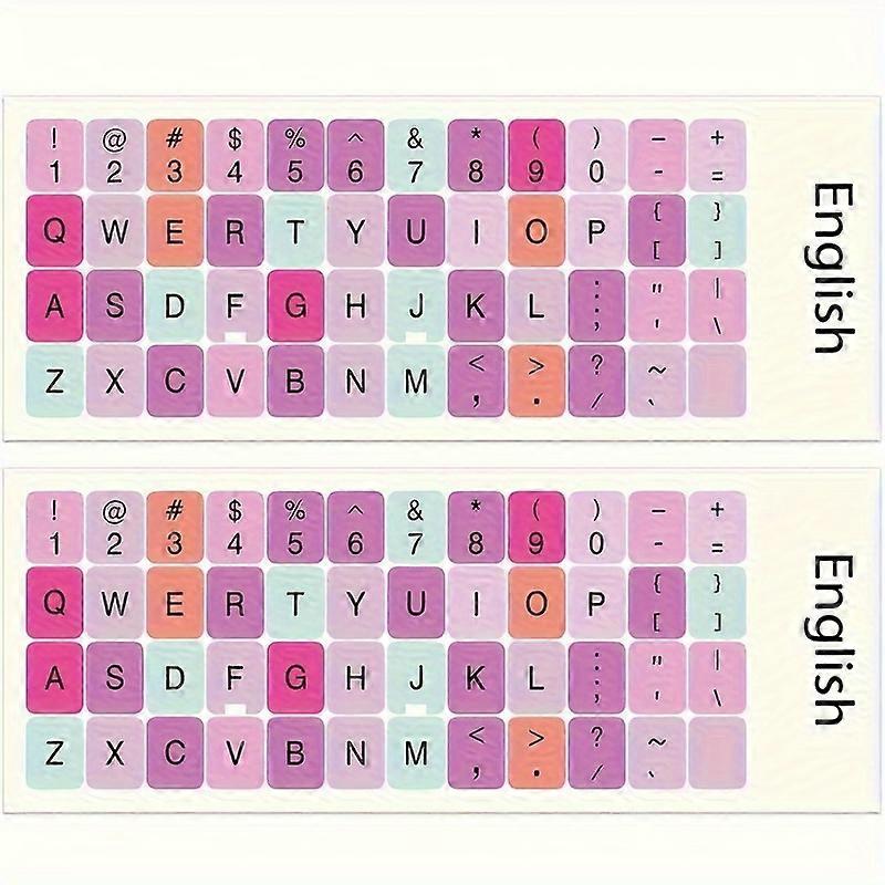 2pcs English Keyboard Sticker Universal Keyboard Cover For Computers Laptops Notebooks Keyboards
