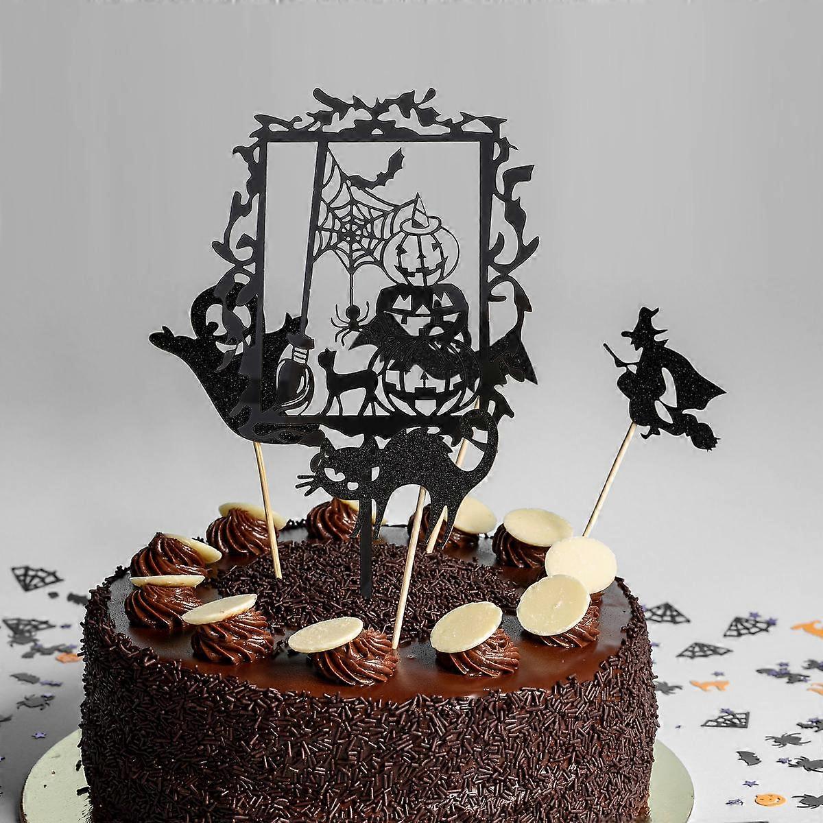 10Pcs Theme Cake Insert Acrylic Cake Ornament Delicate Cake Decor