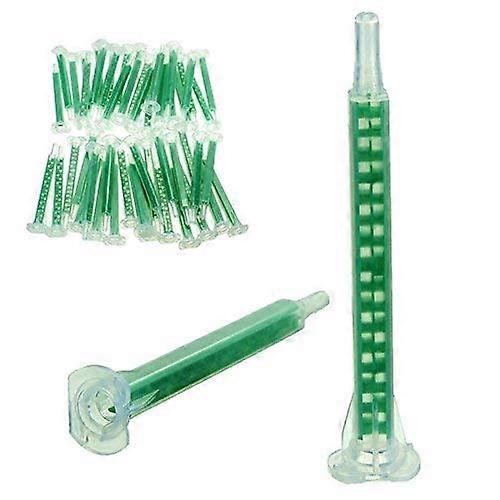 Werse 50Pcs F6-16 Green Ab Glue Mixing Tube Static Mouth Section 16 Nozzles