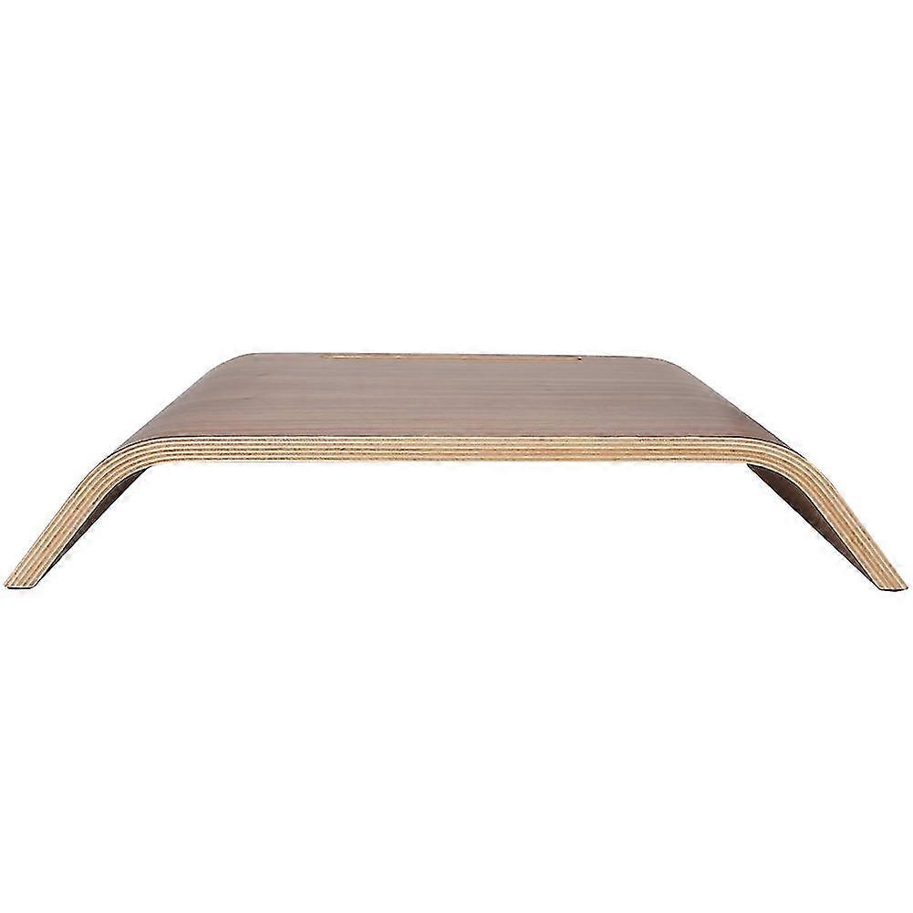 Wooden Desktop Computer Monitor Laptop Notebook Stand Holder Display Bracket (Nut Brown)