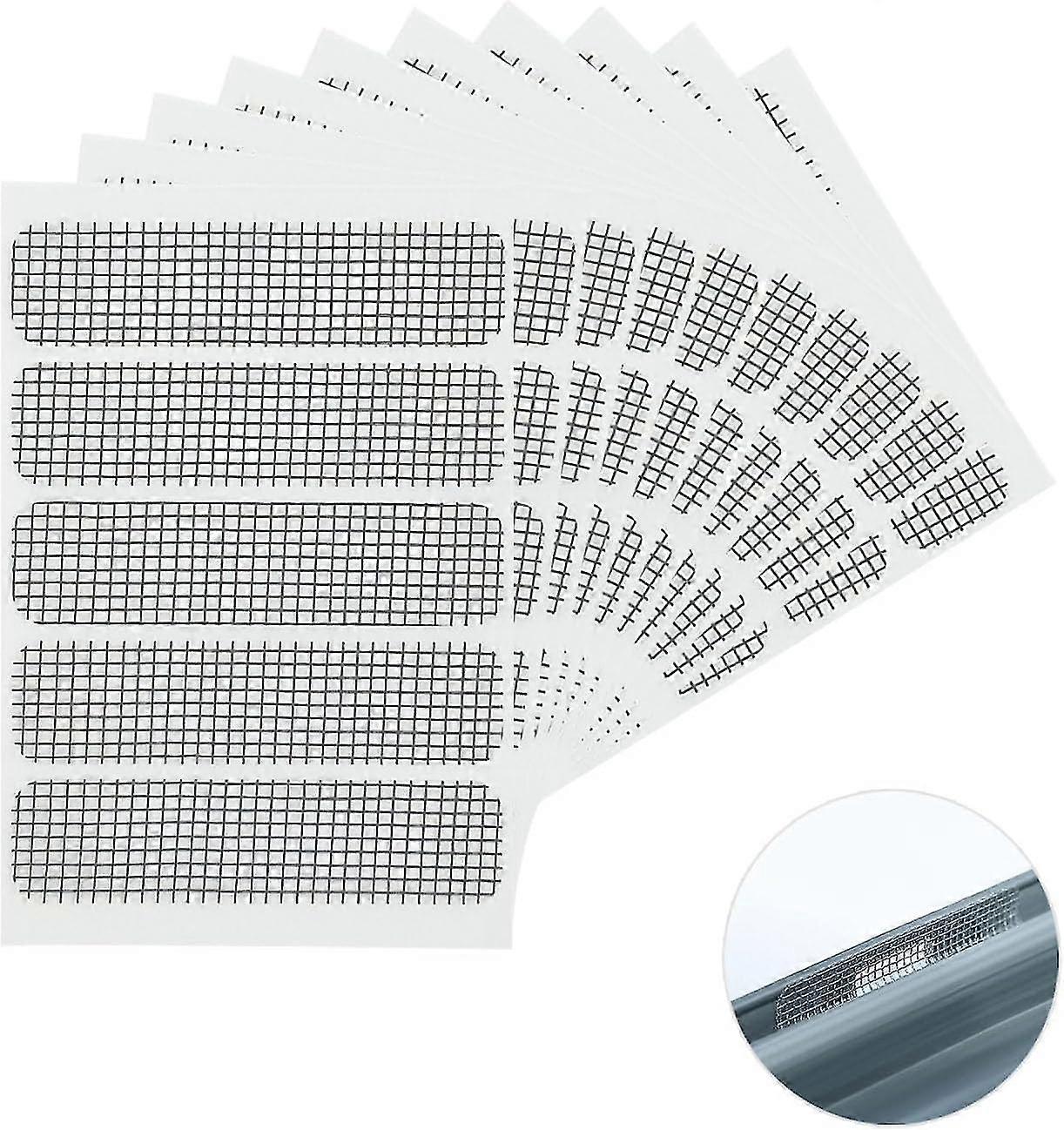 Patchs de réparation d’écran de fenêtre,Kit de réparation de remplacement de porte moustiquaire,Kit d’écran auto-adhésif Réparation de maille de patchs d’écran en fibre de verre adaptés à la réparation