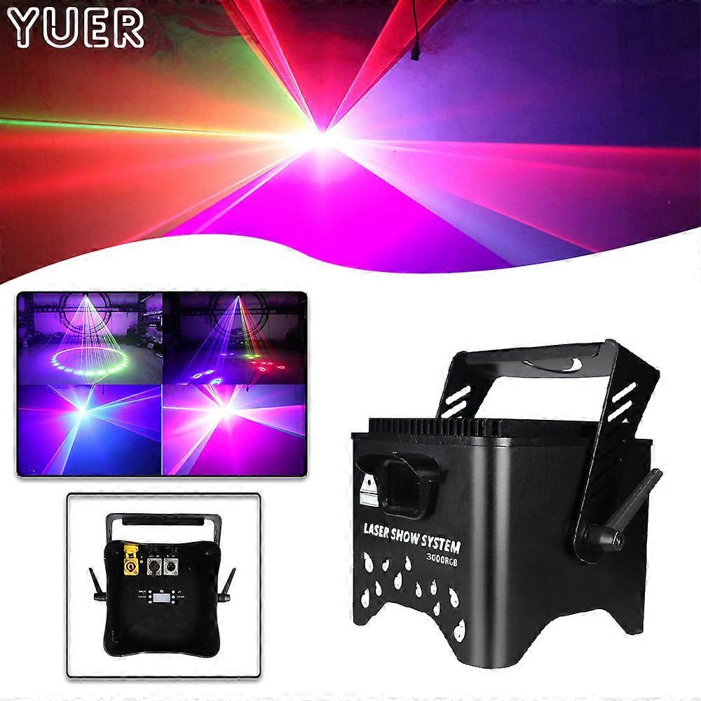 Water Proof IP65 2W 3W Full Color Laser Light Pattern Scan Effect Laser Projector DMX512 6/34CH DJ Disco Park Outdoor Party Bar