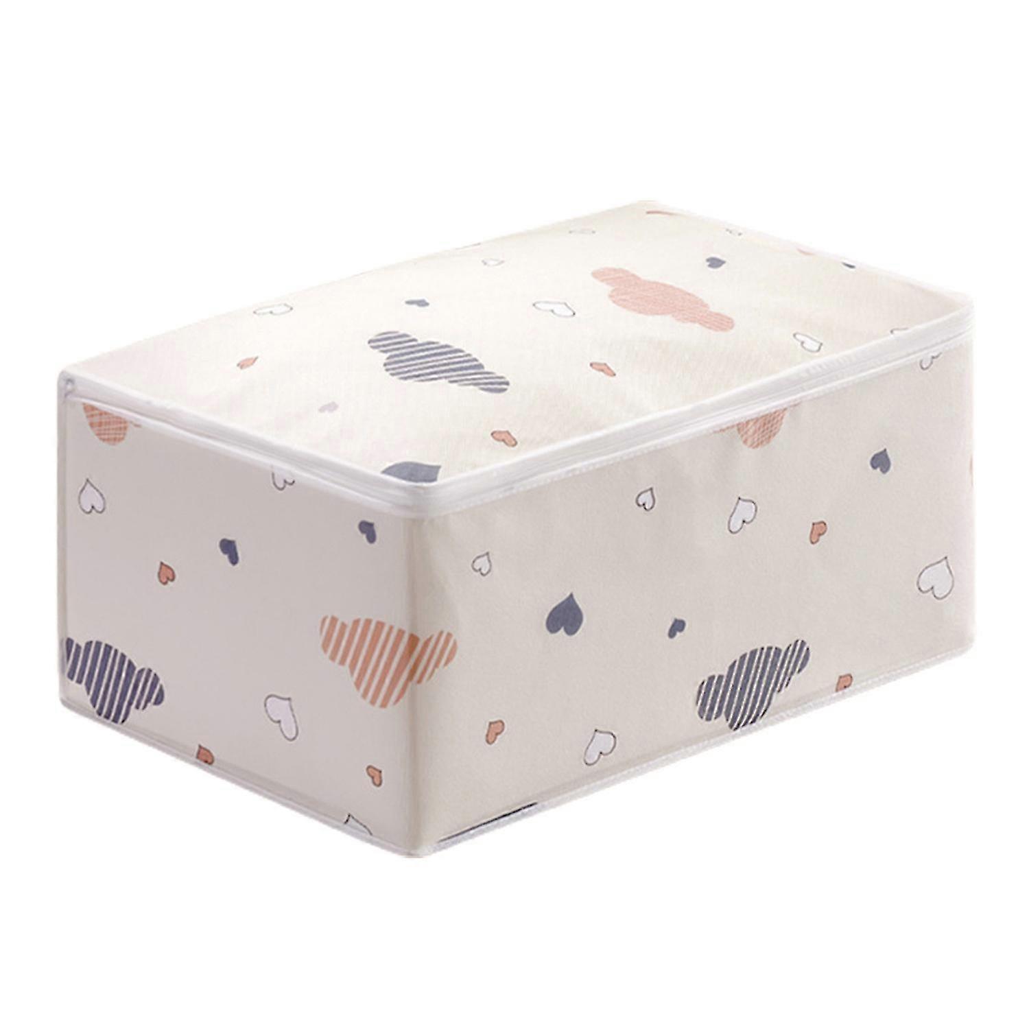 Dirt-proof Quilt Storage Bag with Zipper Non Woven Fabric Saving Space Blanket Storage Bag for T-Shi