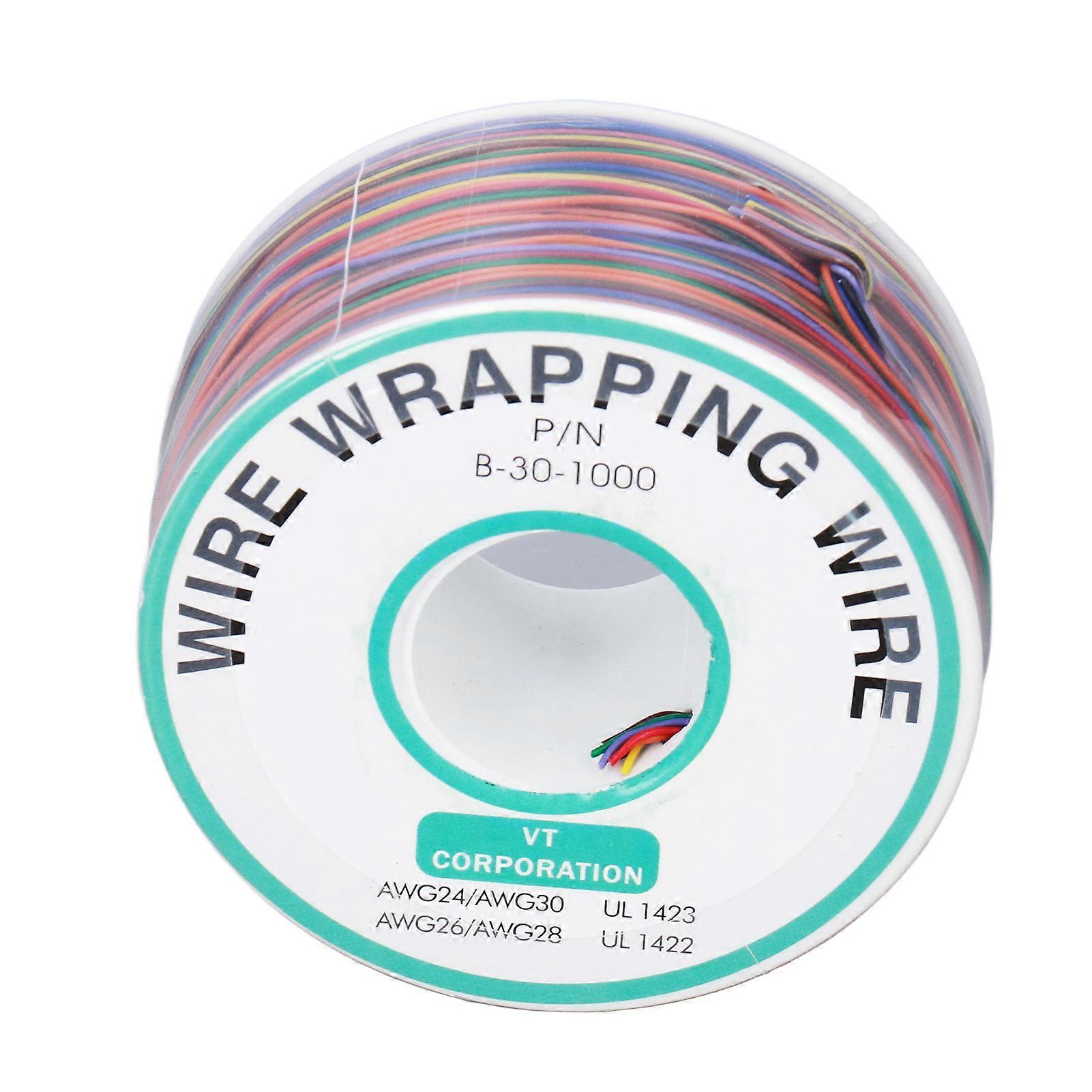 8 Wire Colored Insulation Test Wrapping Cable 30AWG Tinned Copper Cable 280m for Notebook Computers