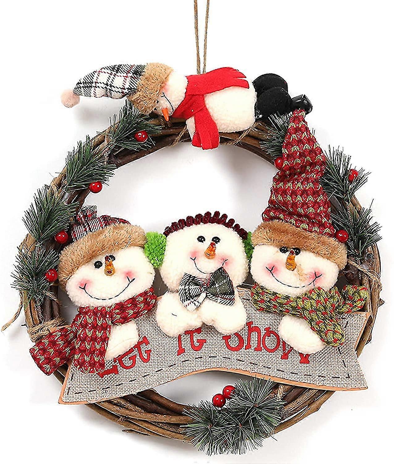 2024 Christmas Wreath Rattan Front Door