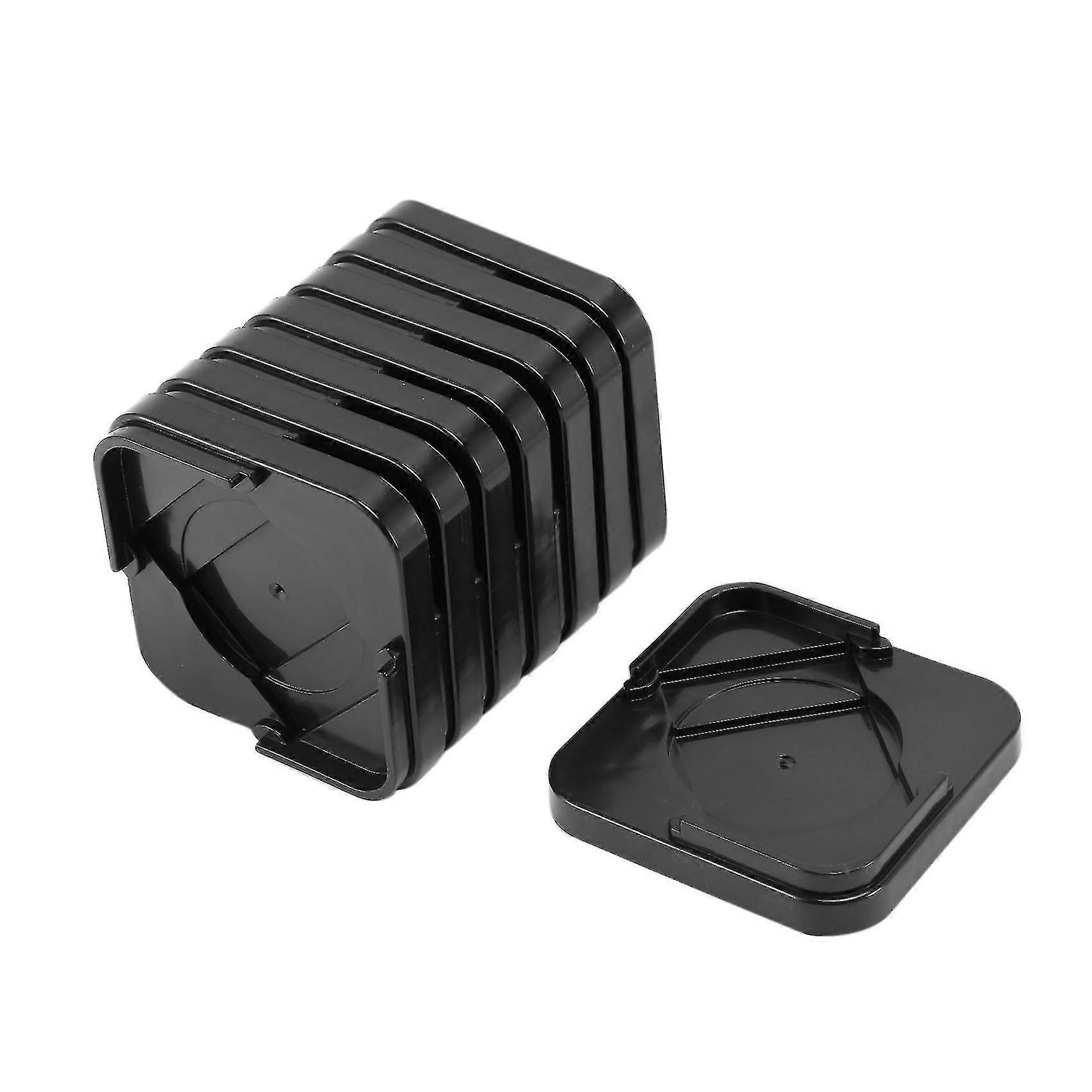 8pcs / set Muebles Leg Risers Plástico para sillas de sofá cama (negro)