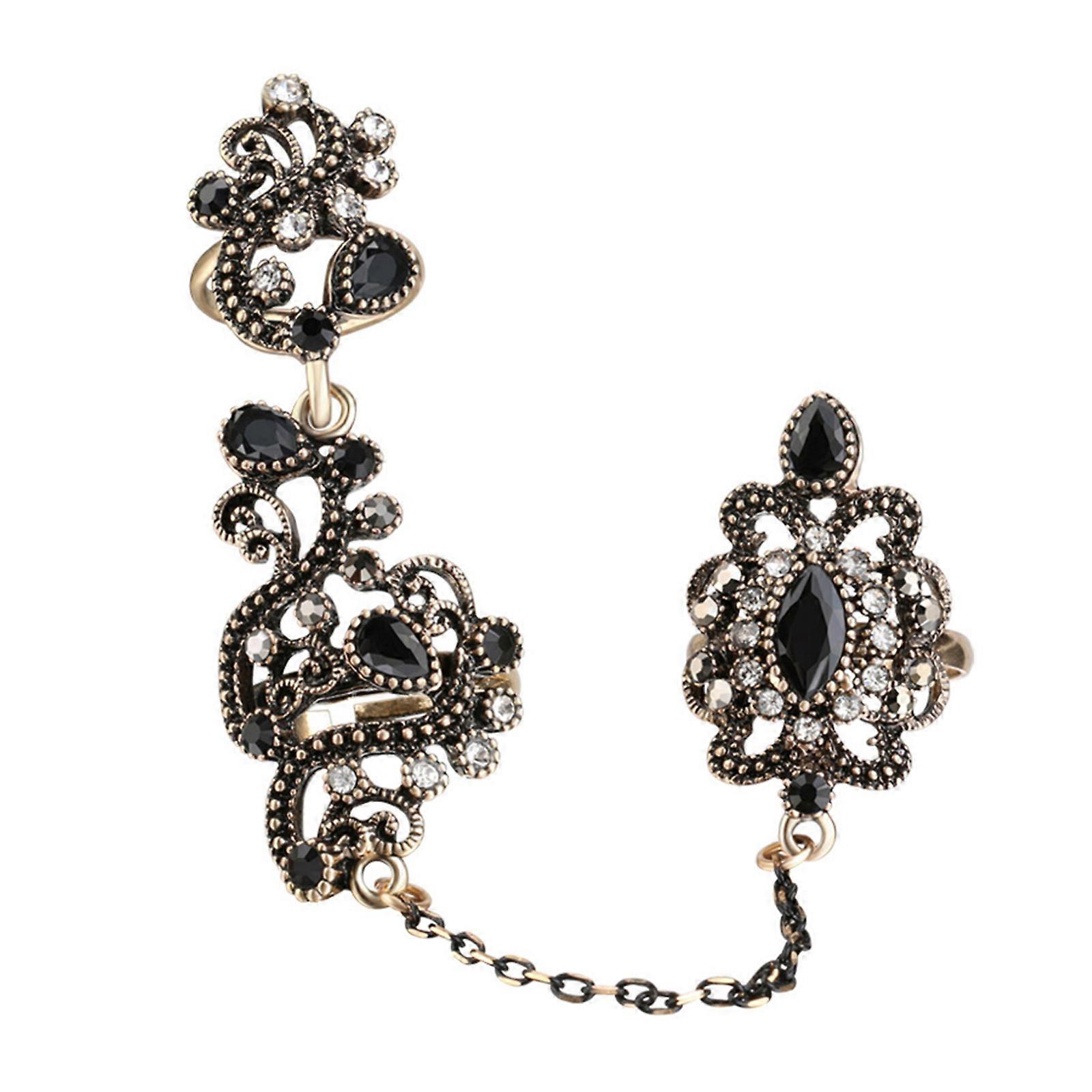  Punk Rock Gothic Double Finger Knuckles Armor Ring