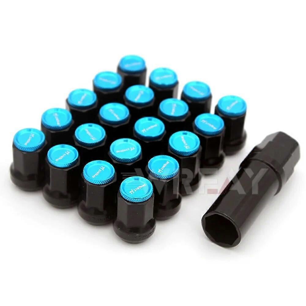 20 pz/set 33mm Progetto MU Racing Composito SPEC Cerchi per auto in acciaio Dadi ad alette Blue-1.5