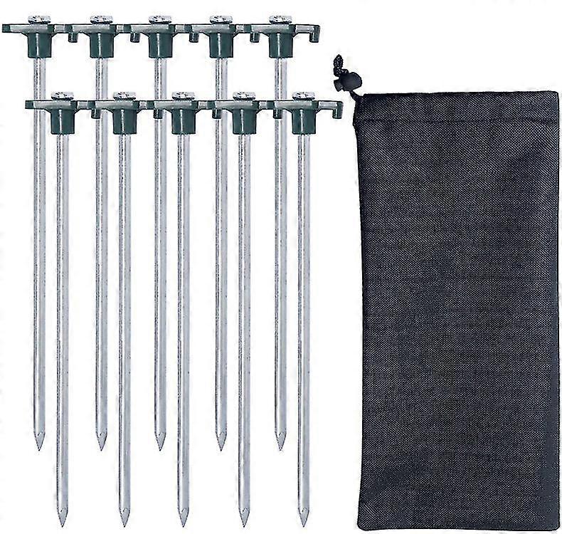 مسامير خيمة في الهواء الطلق ، مقاومة للرياح والصدأ ، مناسبة للدوران الأرضي ، ملحق التخييم B (10 قطع)