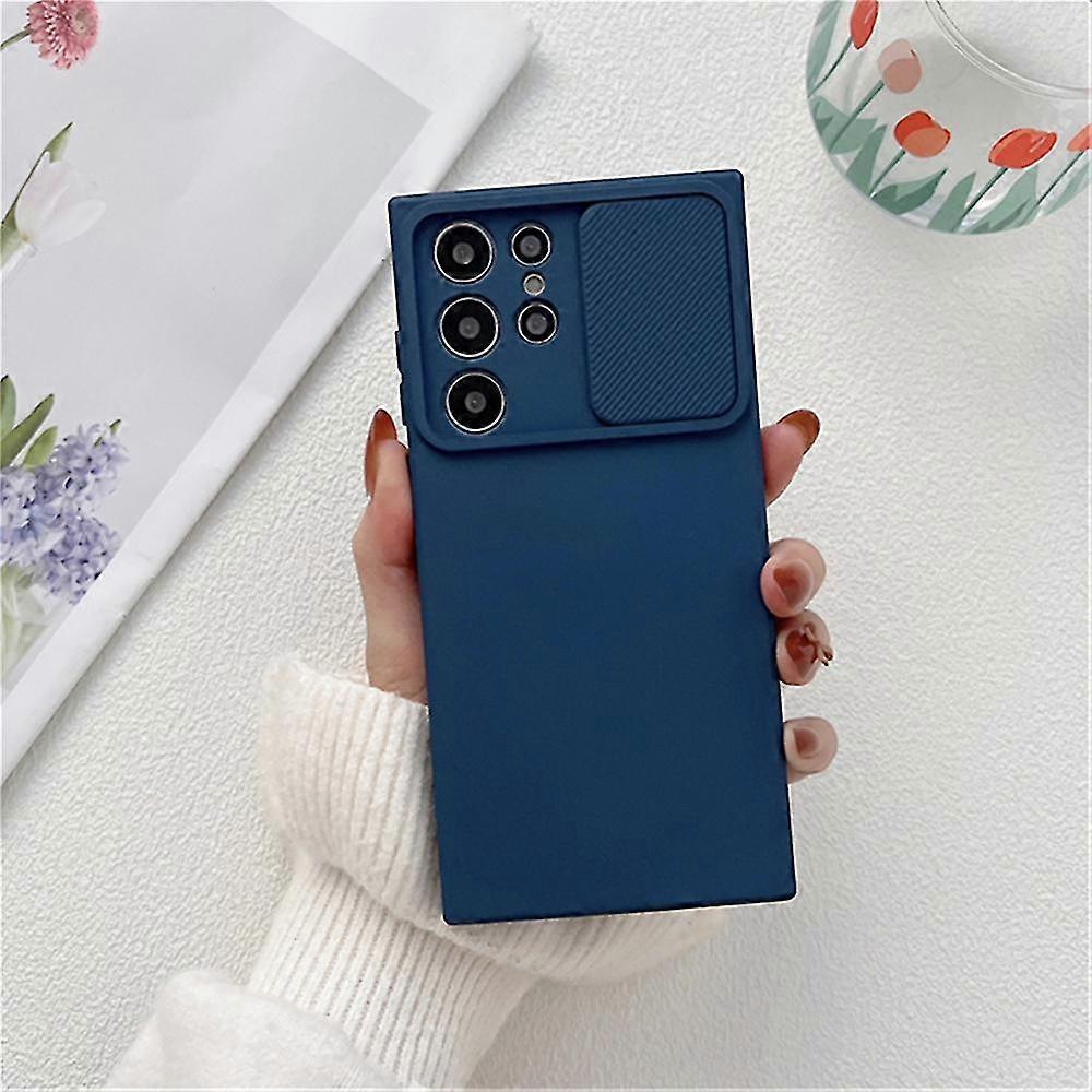 Case Compatible With Samsung Galaxy S23 Ultra, Silicone Shockproof Protective Case With Slide Camera Cover