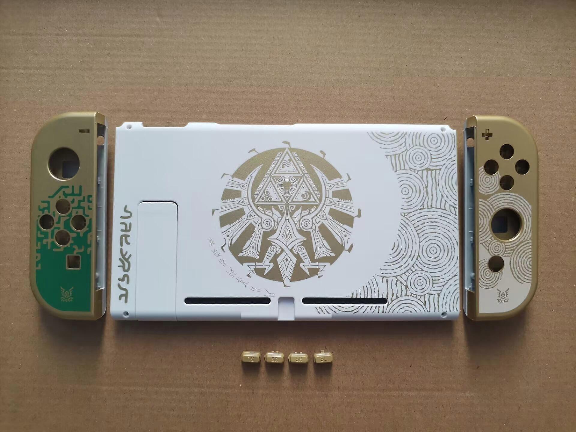 Limited Tears of the Kingdom Back Replacement Case for Switch Console , Full Housing Shell Cover for Joy Con Controllers