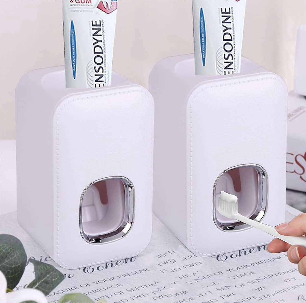 Toothpaste Dispenser, 2 PCS Automatic Toothpaste Squeezer, Wall Mounted Bathroom Accessories
