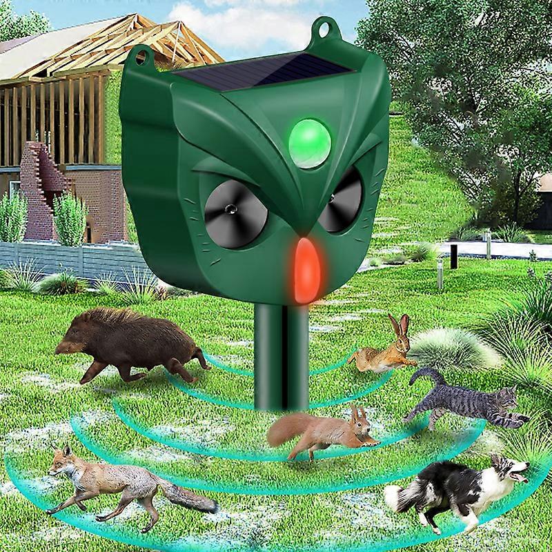 Cat repeller, solar powered animal repeller, ultrasonic dog repeller, outdoor 5 mode solar powered deterrent, bird and mouse repeller, cat, dog, squir