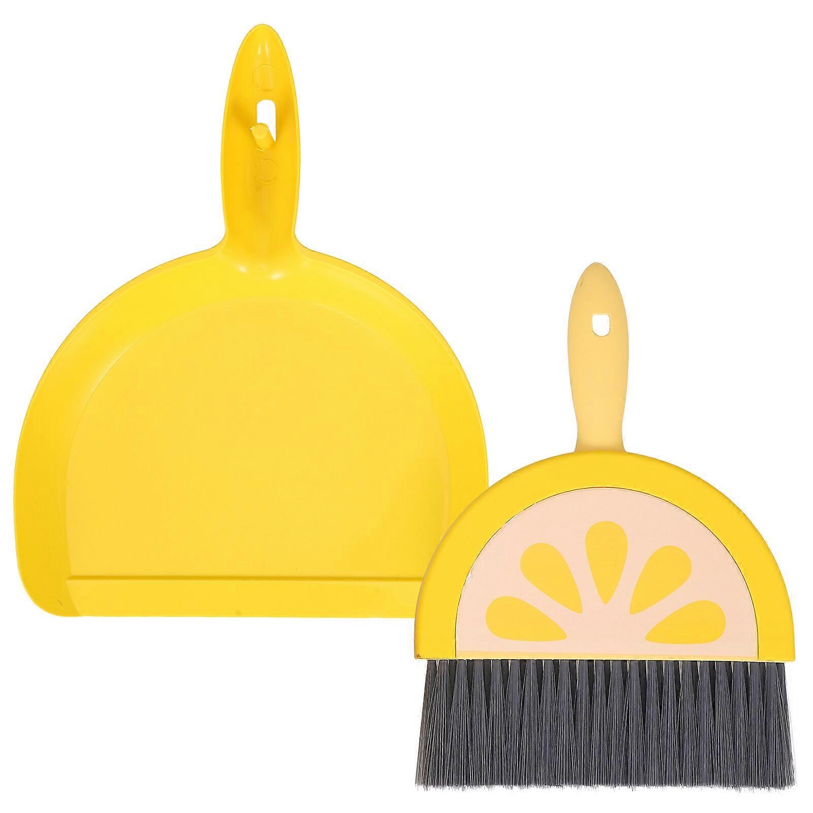 1 Set Small Broom And Dustpan Cleaning Set Desktop Sweep Broom with Dustpan