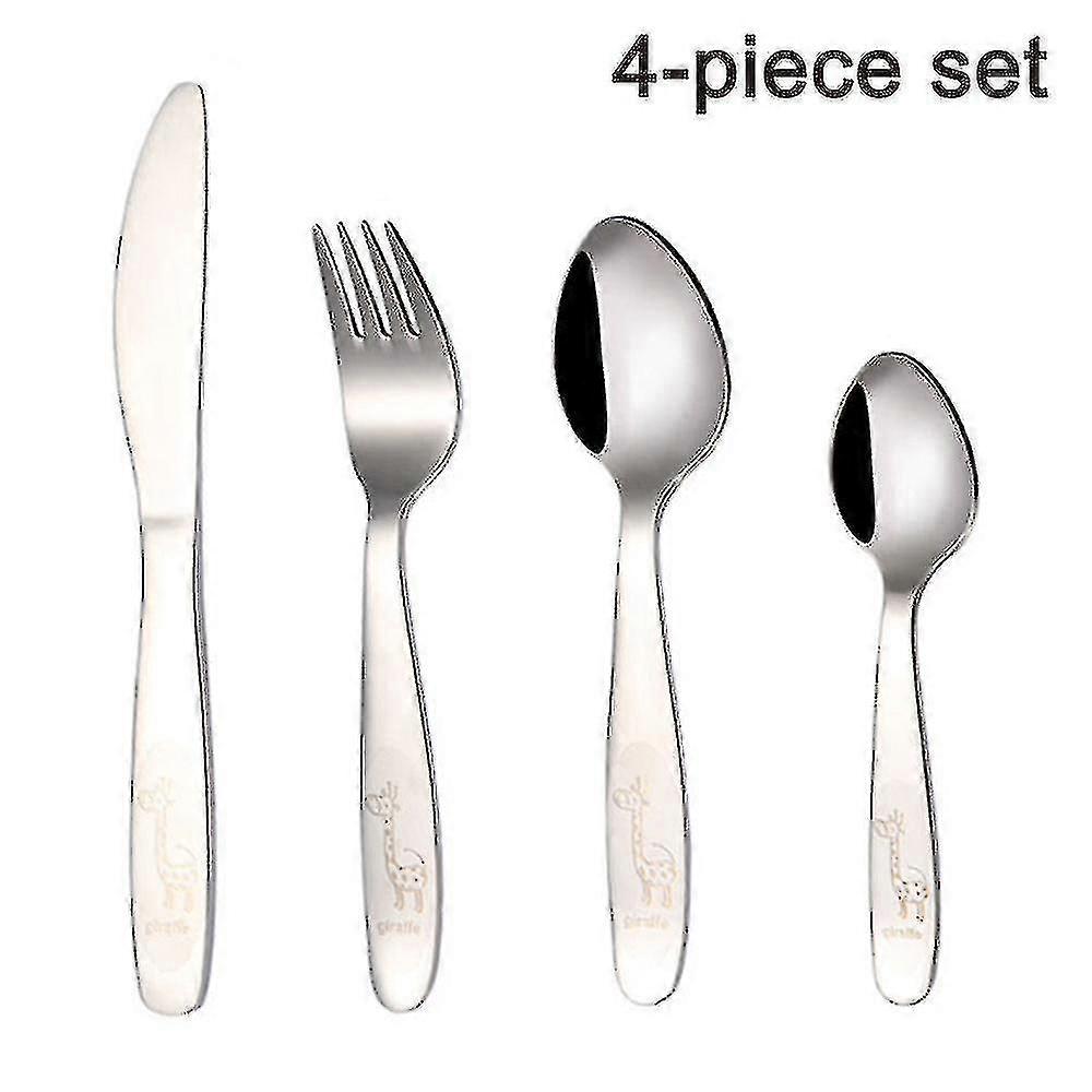 Barnas Bestikk Rustfritt Sett Barn Bestikk Flatware Gravert Design