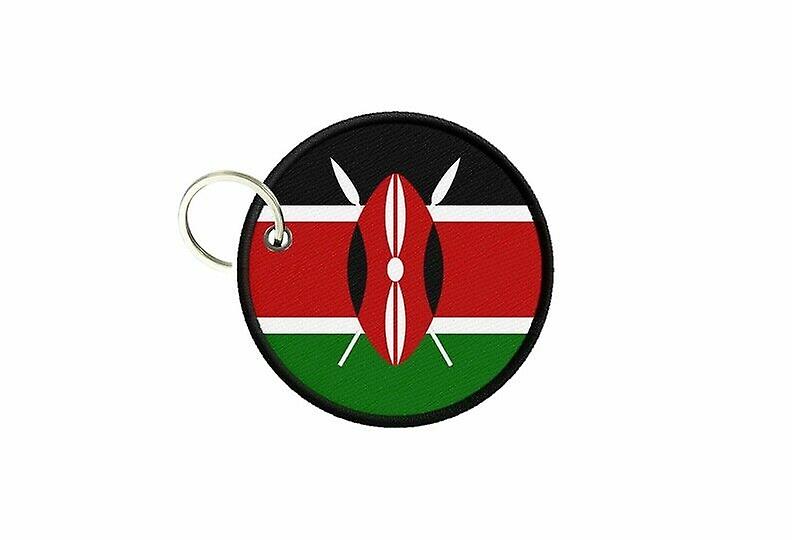 Keychain keys flag kenya printed round round round