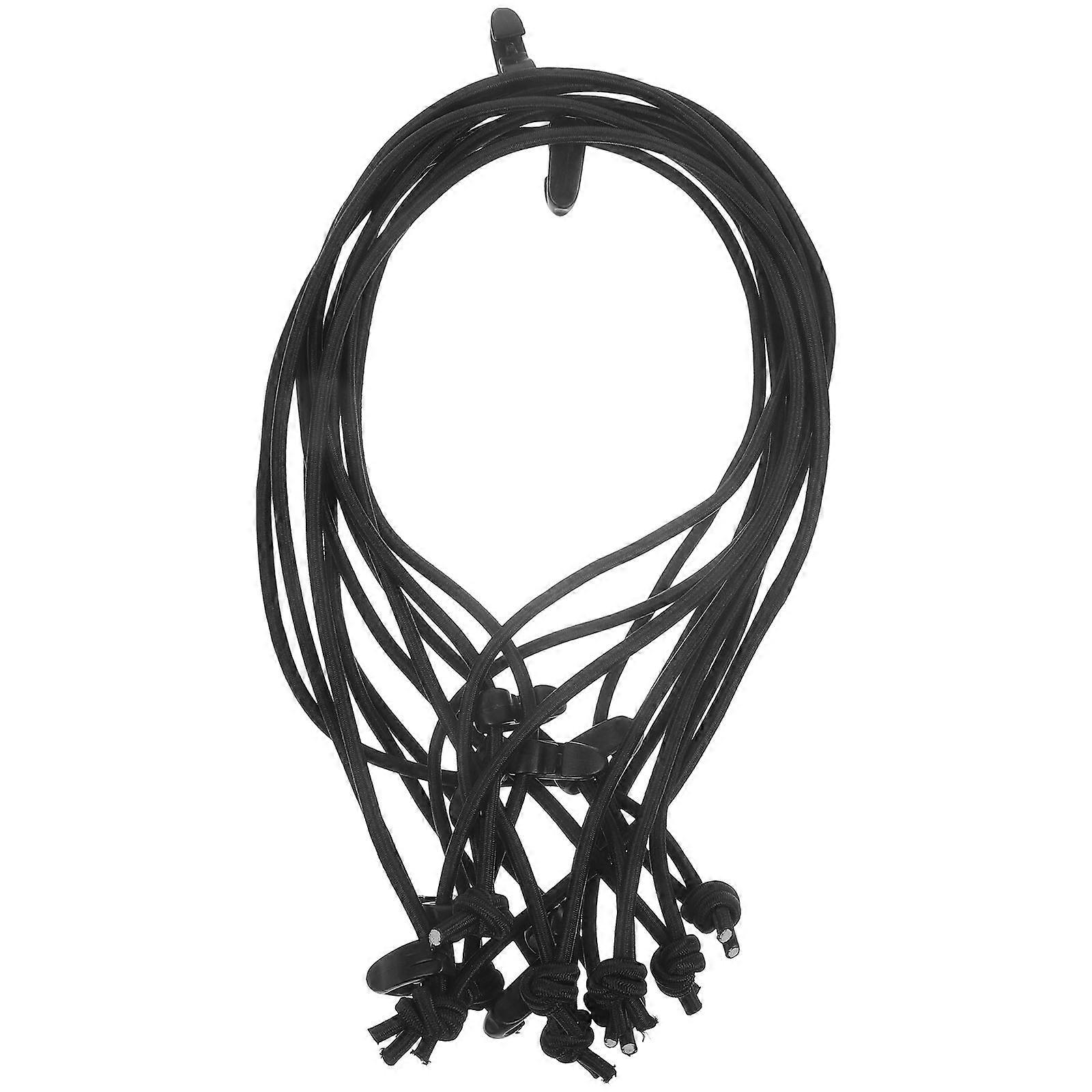 10Pcs Multifunction Elastic Cable Ties Plastic Bind Ropes Cable Storage Hooks