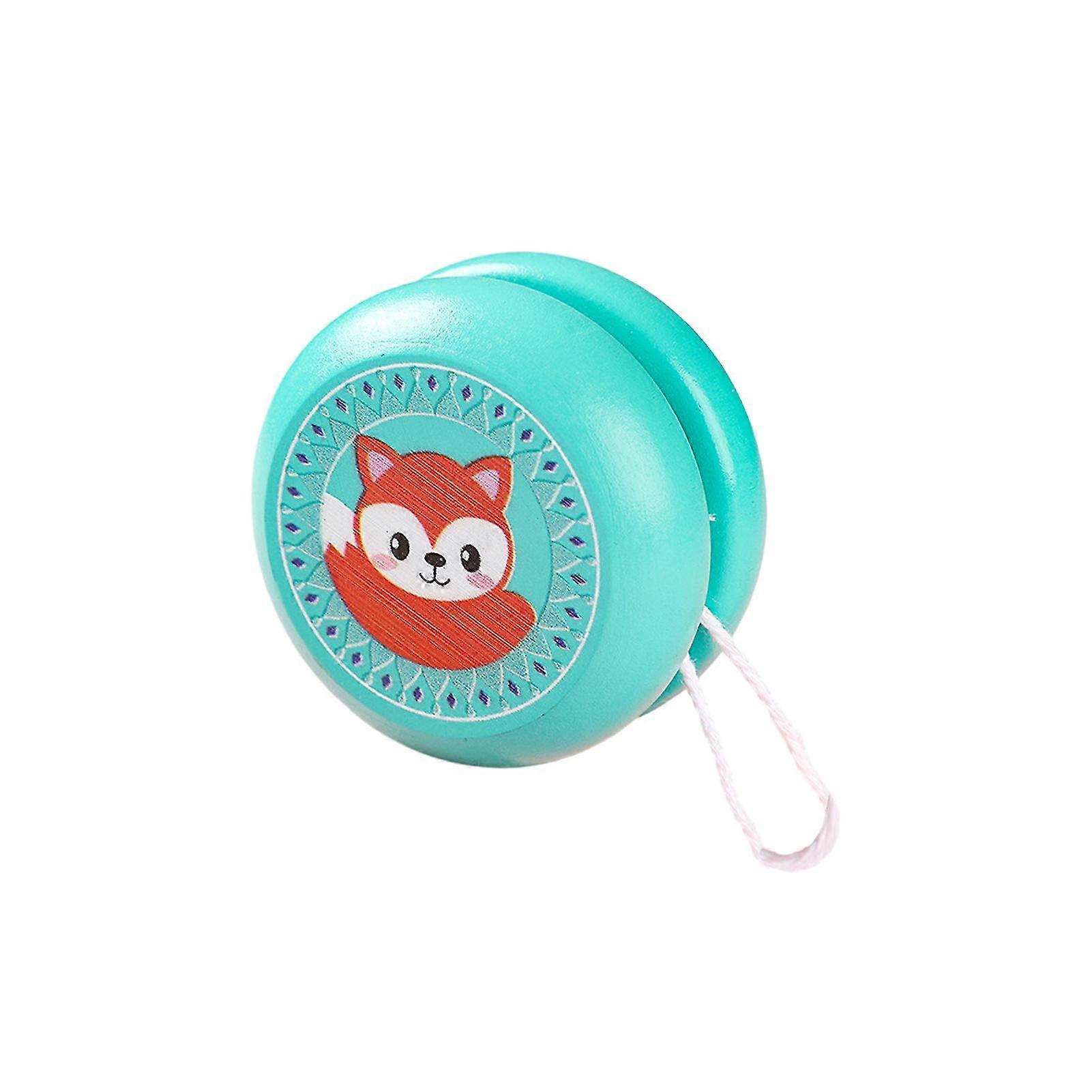Kids Yoyo Toy With String Colorful Cartoon Trick Yoyo Responsive Ball Reflexing Auto Return Wooden Yoyo Spinning Toy Professional Responsive Yoyo For