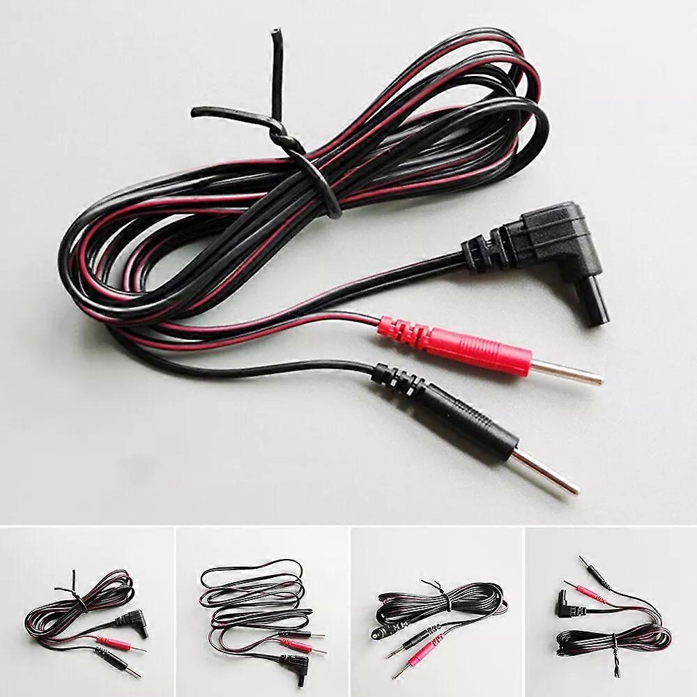 2 Set Electrode Wire Leads Cables Replacement For Tens Machine Fit for 2.0mm Pin
