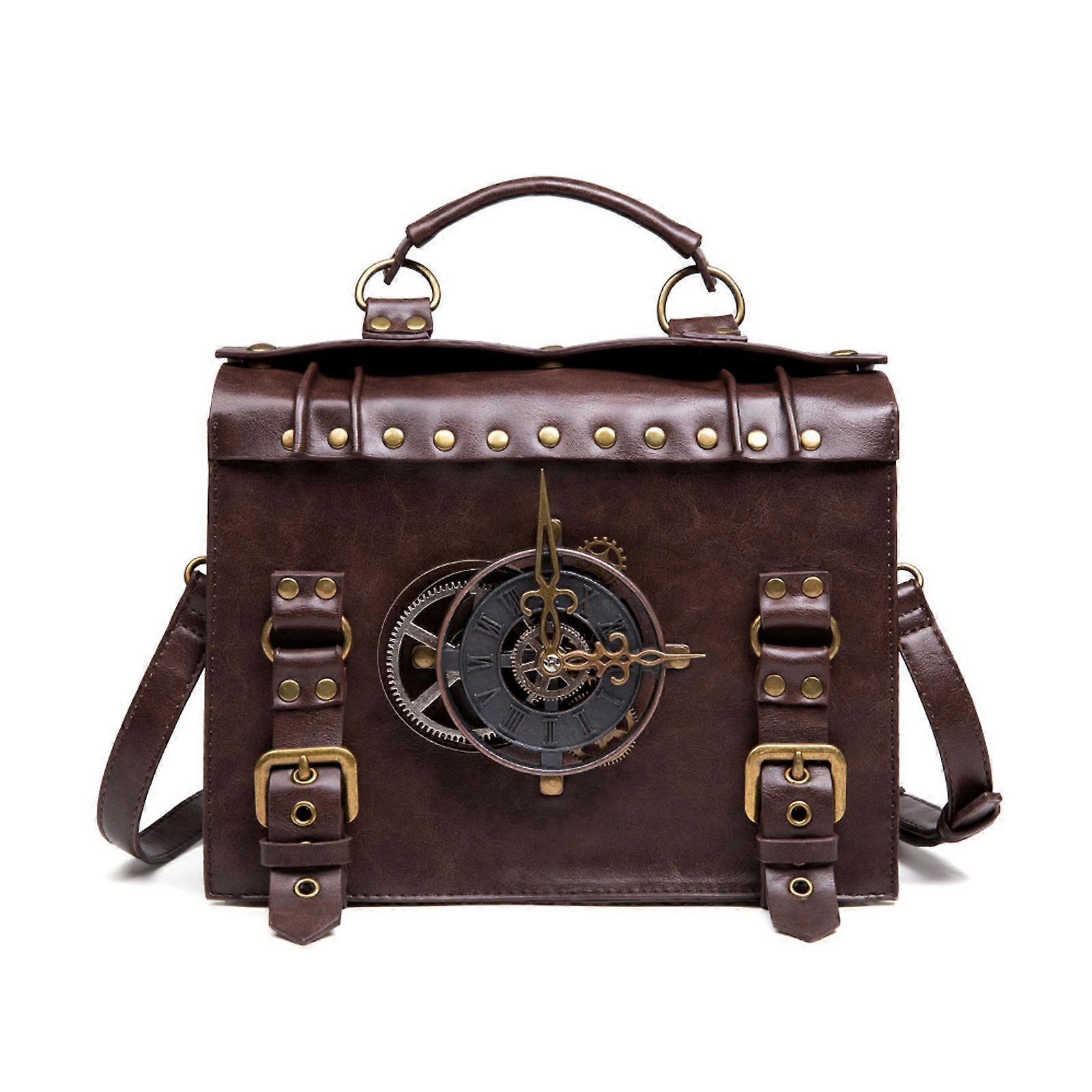 Kvinnors Arbetsväska Affärsväska Retro Vintage Steampunk Style Handväskor för kvinnor PU Läder Handväskor