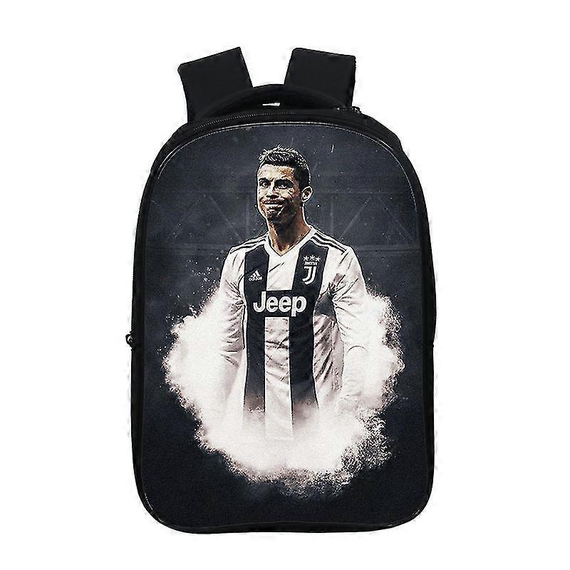 Football Crowe Around Ronaldo Patterned Shoulder Backpack Schoolbag High Quality