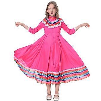 Traditional Mexican Girl's Skirt Large Skirt Ethnic Style Dress