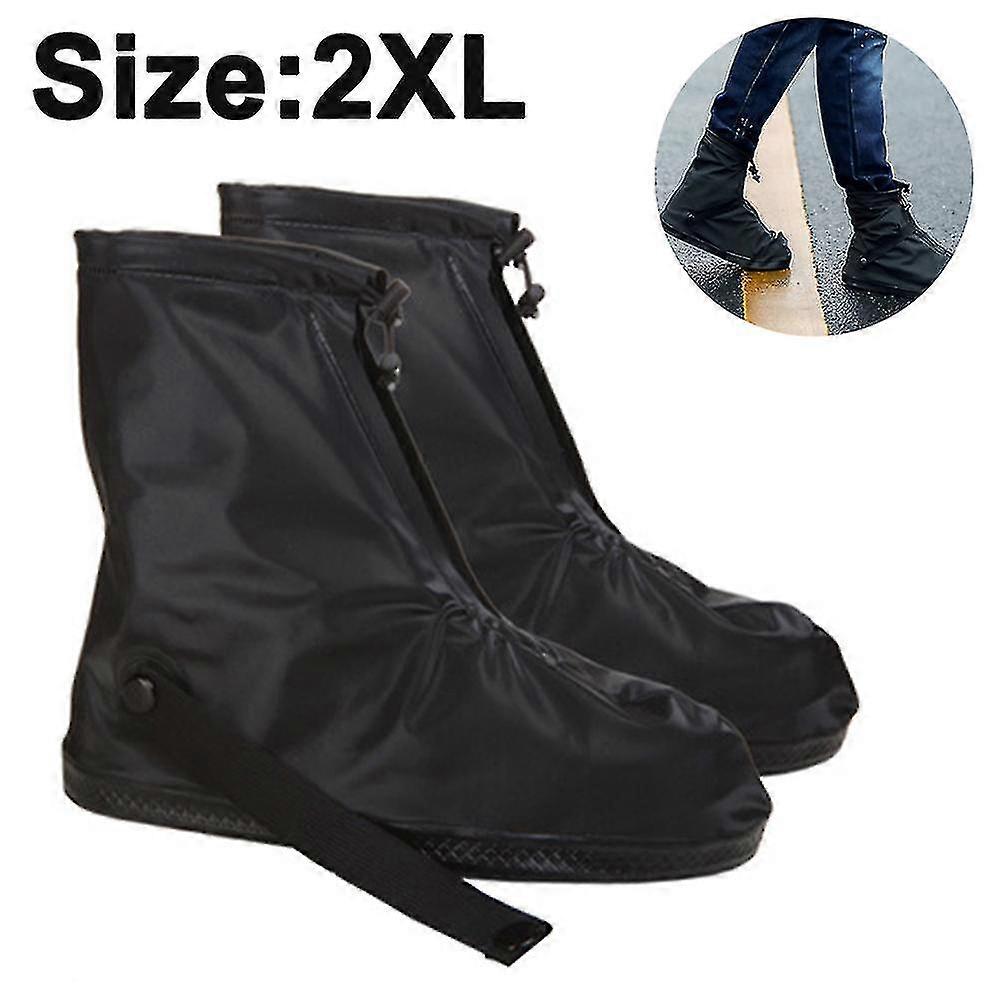 Waterproof Shoe Cover Rain Boot Galoshes With Zipper And Reflector