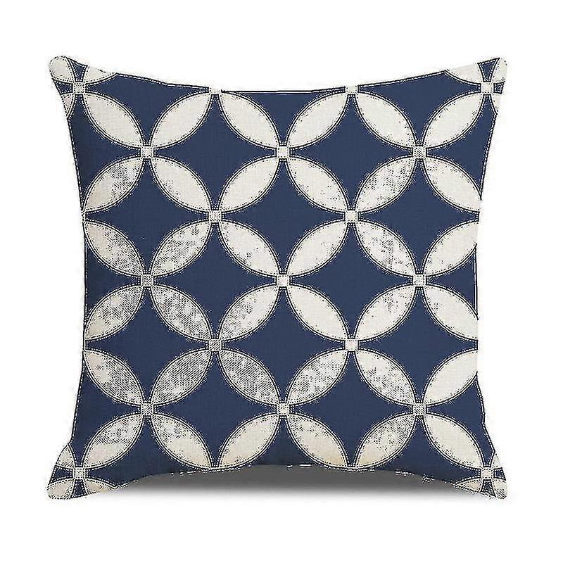 Blue Simple Bedside Backrest Linen Cotton Linen Sofa Square