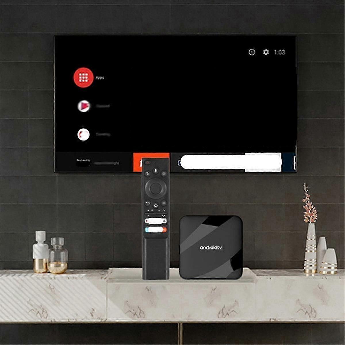 Atv Android 14 Akıllı TV Kutusu 4g+32g Av1 S905w2 Dört Çekirdekli Çift Wifi Sesli Uzaktan Kumanda Medya Oynatıcı 8k 4k Set Üstü Kutu AB Fişi