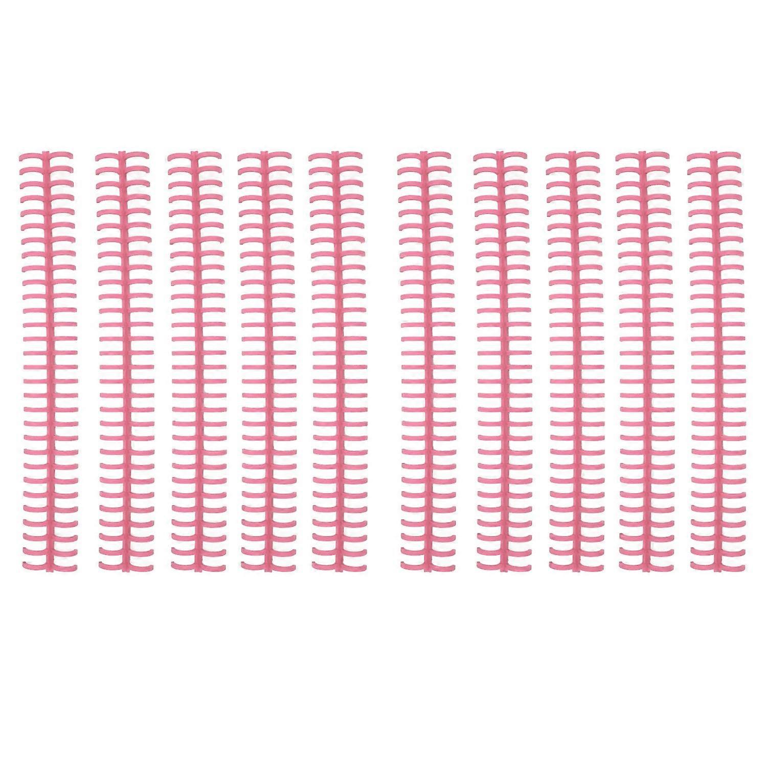 10Pcs Binding Spines Spirals Coils Combs 30 Holes Plastic Strip for Loose Leaf 1/2in Diameter Pink