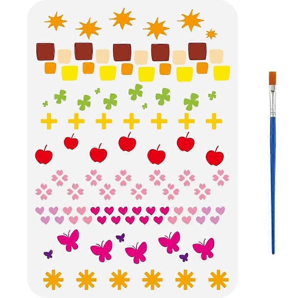 Plastic Hollow Out Drawing Painting Stencils Templates for Painting on Scrapbook Fabric Tiles Floor Furniture Wood Mixed Shapes 29.7x21cm