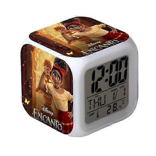 Anime Magic Full House Alarm Clock LED Square Clock Digital Alarm Clock with Time, Temperature, Alarm, Date