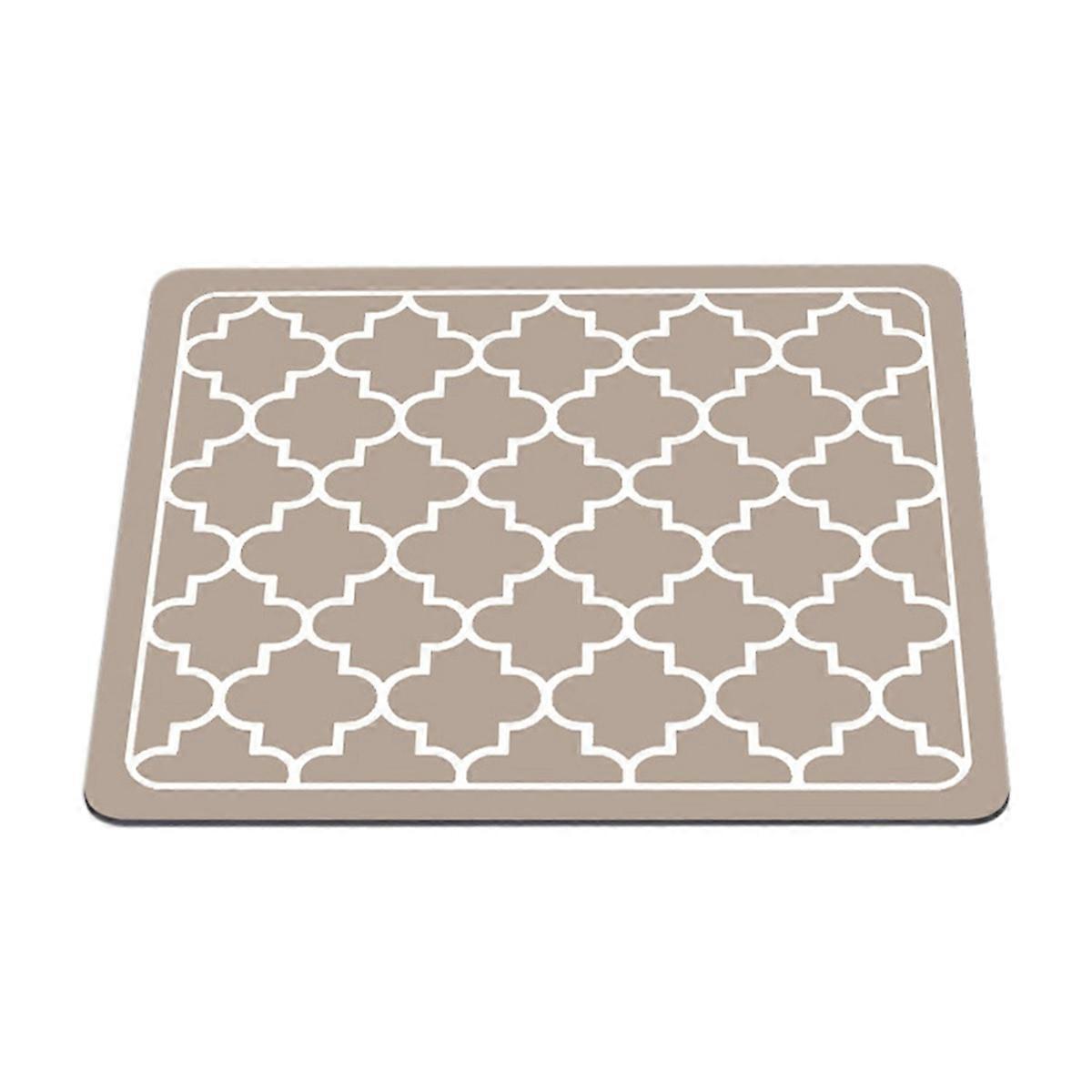 Coffee Mat Absorbent Dish Drying Mat for Kitchen Counter-Coffee Bar Accessories Fit Under Coffee Maker Brown 40X30cm