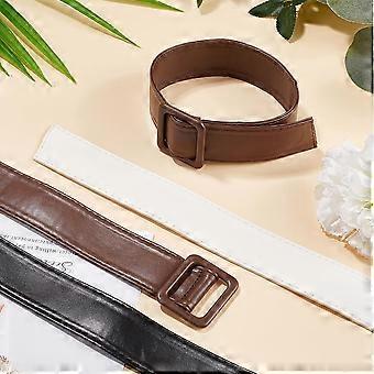 PU Leather Overcoat Sleeve Bands with Adjustable Buckle Clasps 2PCS Trench Coat Belt Replacement Overcoat Sleeve Band Wide  main image 2