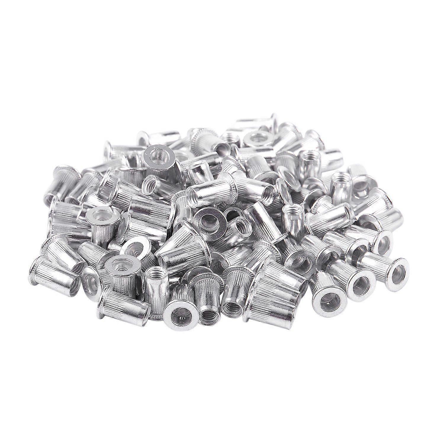 M5 Aluminium Threaded Rivnuts Flat Rivet Nuts Nutserts 100pcs
