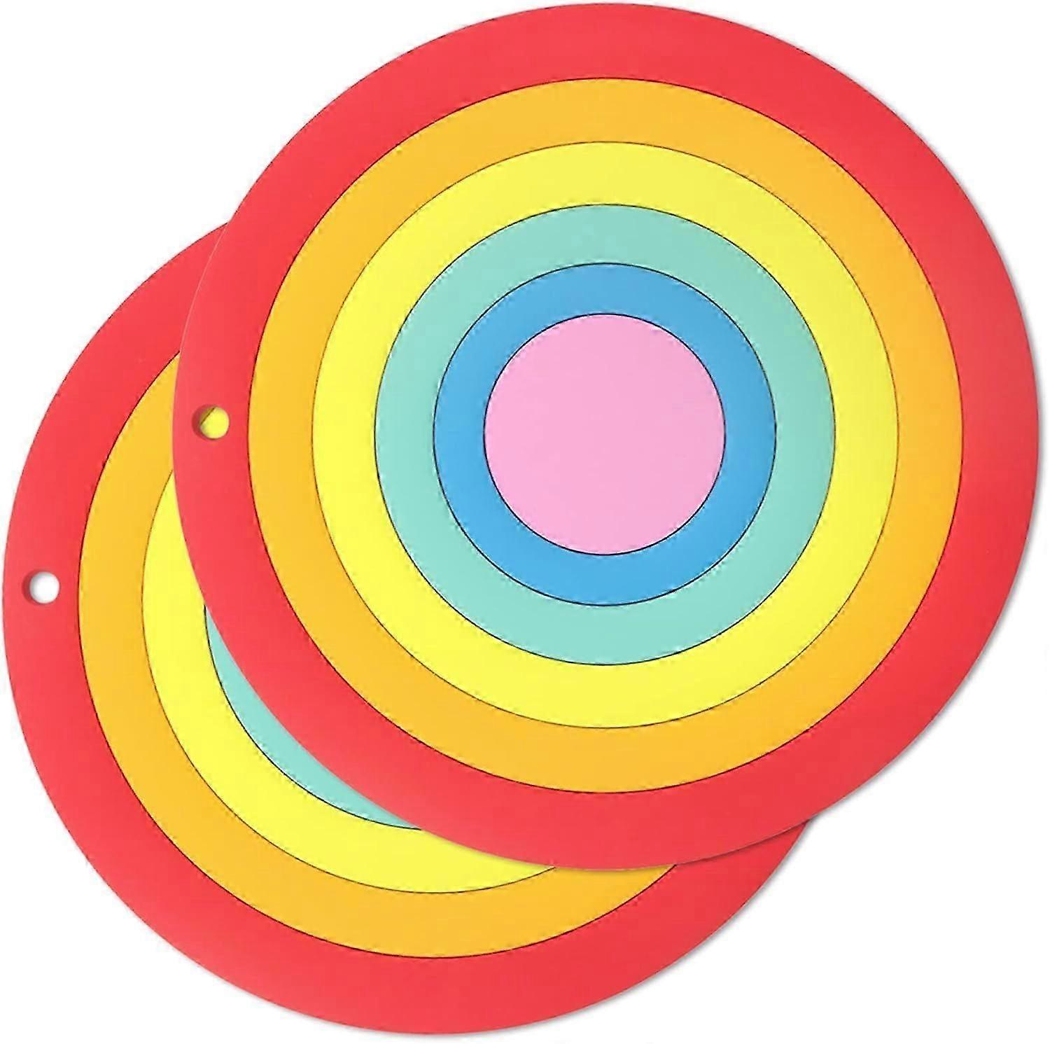 2Pcs Silicone Trivets Mats, Heat Resistant Pot Holders for Kitchen Use