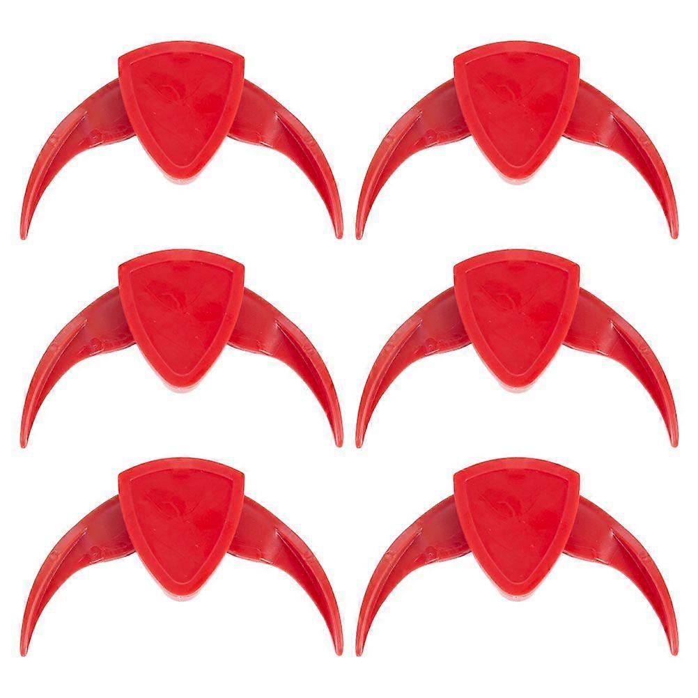 6pcs Melon Pliers Scissors Melon Sheller Plastic Shellers (Red)