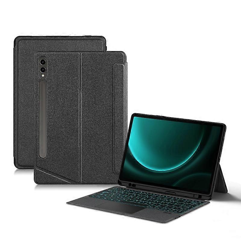 YJ-S9+ Split Bluetooth Keyboard Leather Tablet Case For Samsung Galaxy Tab S9+ / S9 FE+