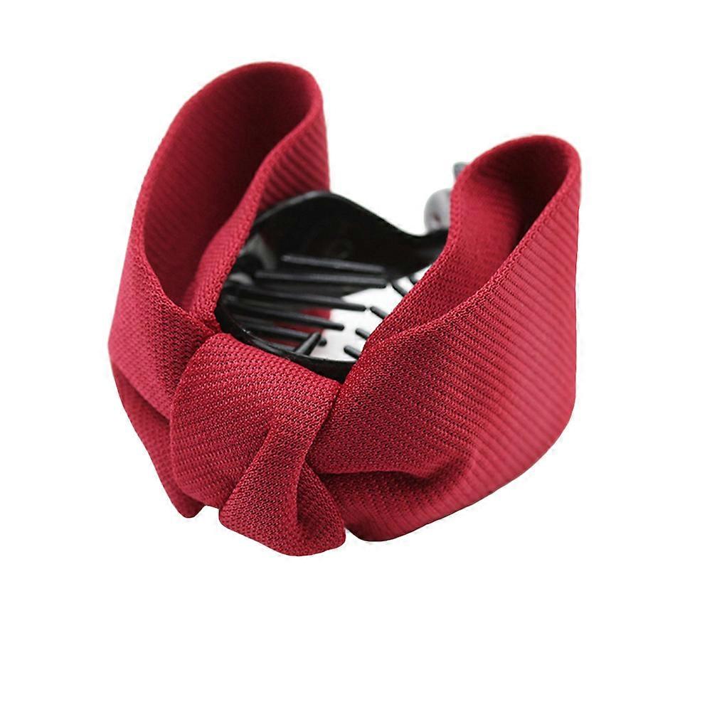 Μόδα Sweet Bowknot Μαλλιά νύχι κλιπ Girlish Headwear στολίδι αξεσουάρ (κόκκινο κρασί)