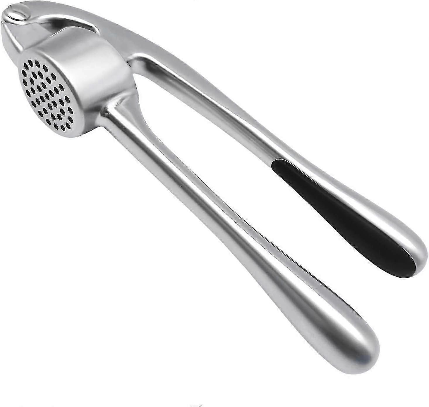 Premium Zinc Alloy Garlic Press,matte texture,Soft Easy-Squeeze Ergonomic Handle, Sturdy D