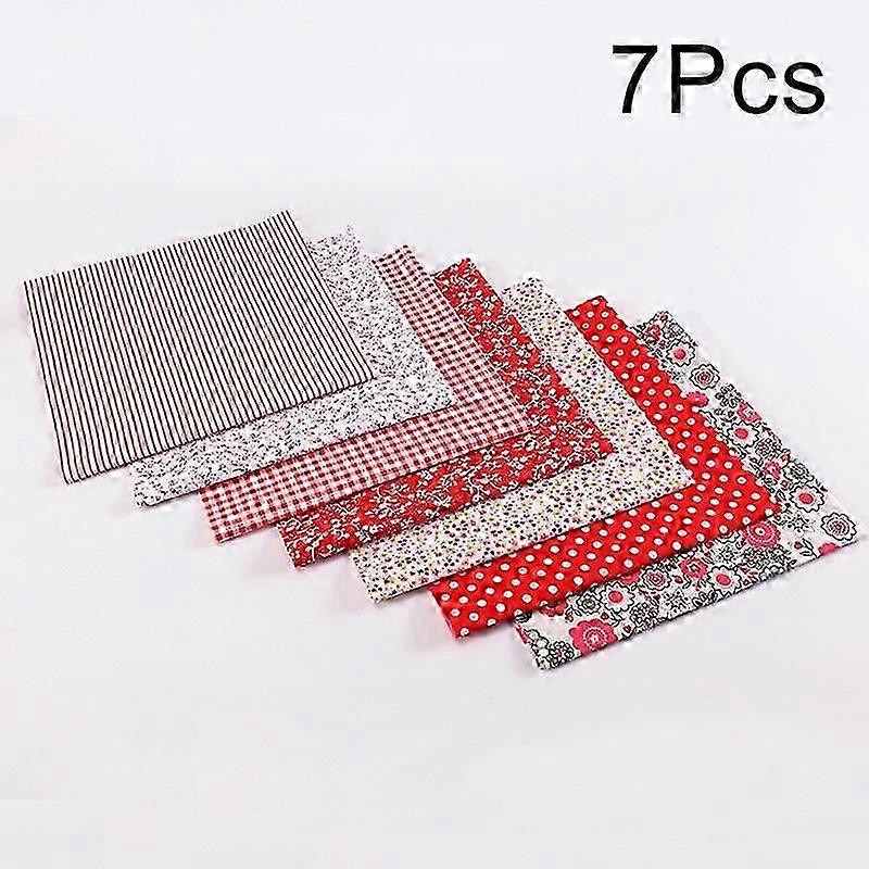 7pcs Flower Pattern Patchwork Fabric Printed Cotton Fabric Pure Cotton Floral Patchwork