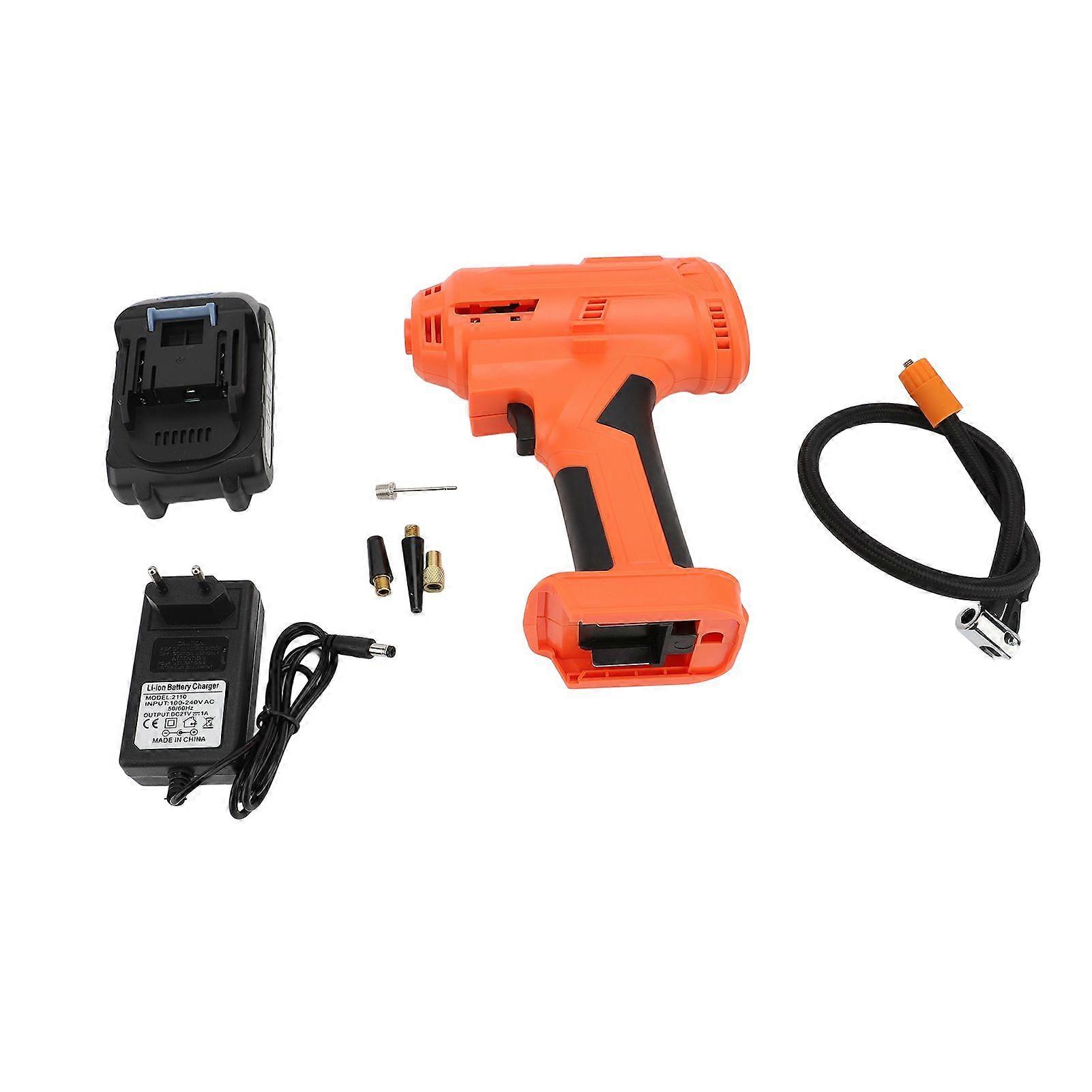 Digital Cordless Tire Inflator Preset Pressure Portable Air Compressor Handheld Tire Pump with Night Light for Vehicle EU Plug 100240V MK3759