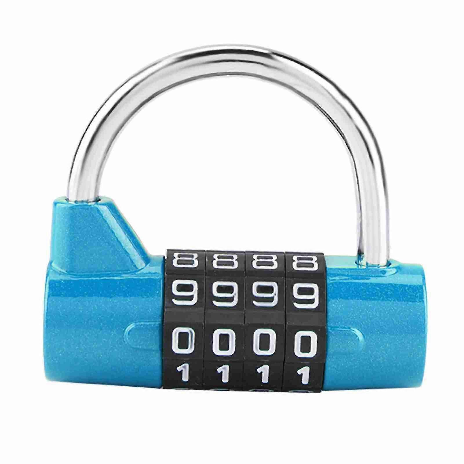 4 Digit Combination Lock for Travel Suitcase Gym Locker Security Password Lock Blue